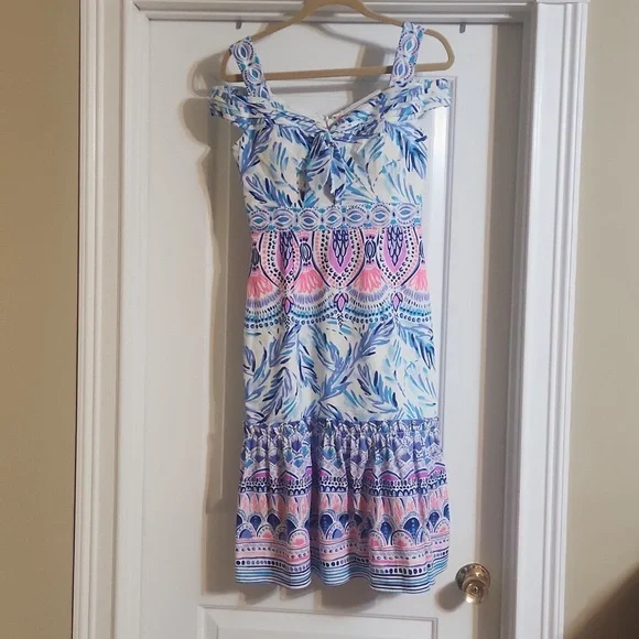 lilly pulitzer iva midi dress Lilly Pulitzer NWT Iva Midi Dress Resort White Flocked Together Engineered Dress